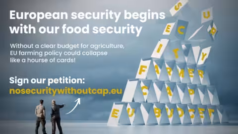 Petici&oacute;n 'nosecuritywithoutcap.eu' en defensa del presupuesto de la PAC (Foto Copa-Cogeca)