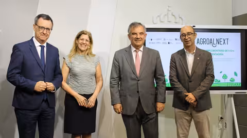 Juan Mar&iacute;a V&aacute;zquez, tras la rueda de prensa en la que habl&oacute; sobre algunos de los avances del Plan Complementario Agroalnext-MU (Foto CARM)