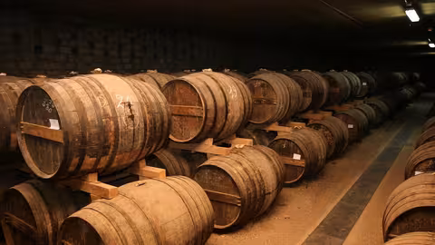 Barriles en una bodega de brandy (Imagen de Sergey Nemo en Pixabay)