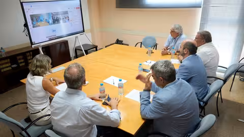 Reuni&oacute;n telem&aacute;tica mantenida con la entidad paname&ntilde;a (Foto CARM)