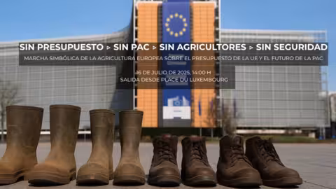 Protesta en Bruselas de las organizaciones agrarias (Imagen Asaja)
