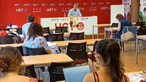 Rueda de prensa sobre la vendimia francesa (Foto UGT FICA)