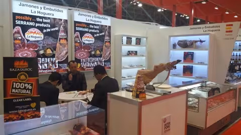 Stand en Feria internacional Foodex Japan 2018 (Foto Embutidos La Hogueraweb) Archivo