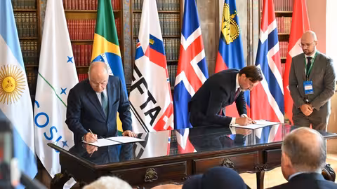 Firma del acuerdo de libre comercio entre el Mercosur y la EFTA (Foto Mercosur)