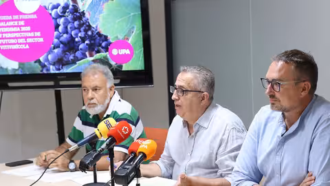 Rueda de prensa de UPA para realizar un balance de la vendimia 2025 (Foto UPA)