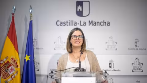 Esther Padilla en la rueda de prensa del Consejo de Gobierno (Foto Gobierno de CLM)
