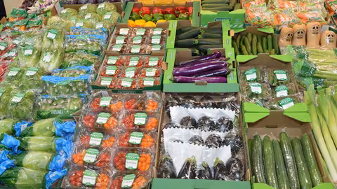 Mostrador de hortalizas en un stand de la feria Fruit Attraction (Foto MAPA)
