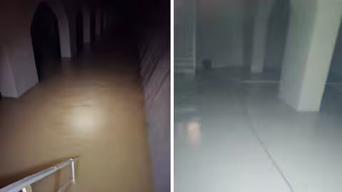 Deposito El Mirador antes y despu&eacute;s de la limpieza (Foto MCT)