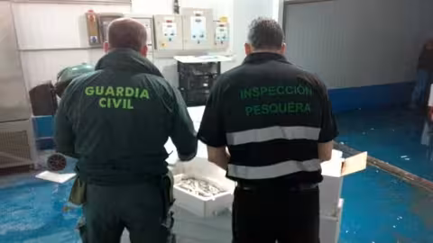 Intervenci&oacute;n de la Guardia Civil y la Inspecci&oacute;n Pesquera (Foto Junta de Andaluc&iacute;a)