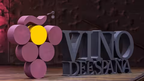 Logo Vino de Espa&ntilde;a en un escenario (Foto OIVE)