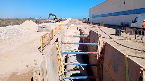 Obras de saneamiento en la cuenca vertiente de Mar Menor (Foto Miteco)