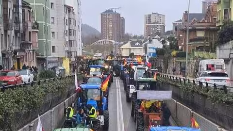 Tractorada contra Mercosur por calles de Santander (Foto UGAM_COAG en RRSS)