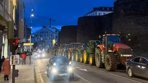Protesta de tractores contra Mercosur en Lugo (Foto Agromuralla RRSS)