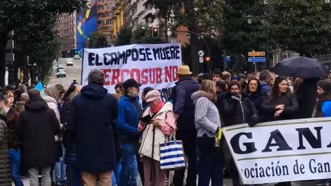 Protesta del campo contra Mercusur en Asturias (Foto COAG Asturias)