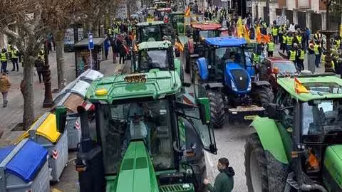 Tractorada contra Mercosur en Burgos (Foto UCCL) Archivo
