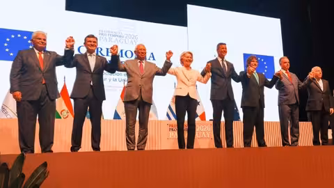 Firma del acuerdo UE-Mercosur en Paraguay el 17 de enero de 2026 (Foto Mercosur)