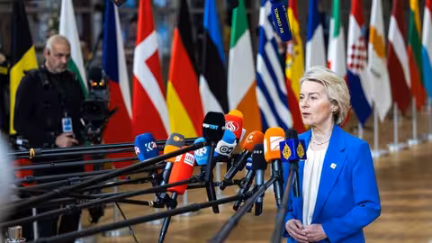 &Uacute;rsula von del Leyen en una comparecencia ante la prensa (Foto CE - Servicio Audiovisual
Cooperadores
Productor:
CE - Servicio audiovisual
Fot&oacute;grafo:
Bogdan Hoyaux
Derechos de autor
Uni&oacute;n Europea)