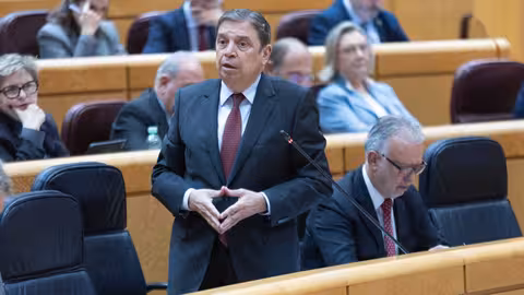 Luis Planas en la sesi&oacute;n de control al Gobierno en el Senado (Foto MAPA)