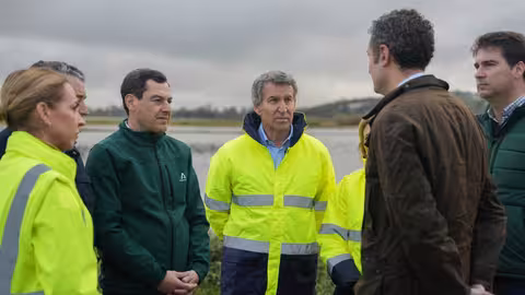 Moreno Bonilla y Feij&oacute;o en Jerez de la Frontera (C&aacute;diz), tras visitar algunas de las zonas m&aacute;s afectadas por el temporal en Andaluc&iacute;a (Foto PP)