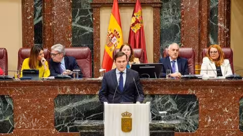 Intervenci&oacute;n del diputado de Vox, Ignacio Arcas, en el Pleno de la Asamblea Regional de Murcia (Foto Vox)