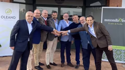 Presidentes de las cooperativas que integran Manzanilla Olive (Foto Oleand)