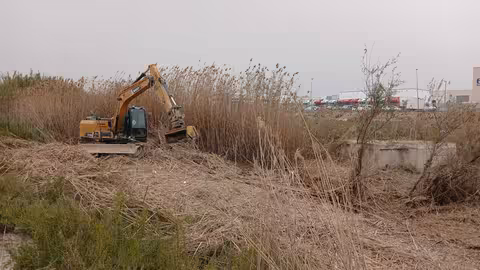 Obras de restauraci&oacute;n y laminaci&oacute;n en la ca&ntilde;ada de Morcillo en Molina de Segura (Foto CHS)