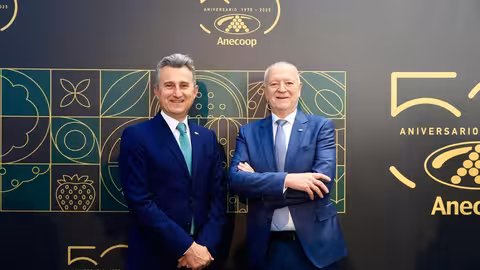 Alejandro Monz&oacute;n, Presidente de Anecoop y Joan Mir, Director General de Anecoop (Foto Anecoop)