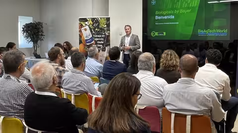 Bayer presenta Bayer su propuesta de soluciones biol&oacute;gicas para la agricultura en el VII Congreso BioAgTech World (Foto Bayer)