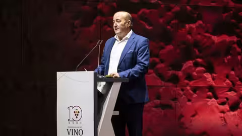 El presidente de la Interprofesional del Vino de Espa&ntilde;a, Fernando Ezquerro (Foto Oive)