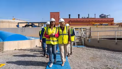 Rubira y Arroyo visitan las obras de mejora de la planta de cogeneraci&oacute;n de la EDAR de Cabezo Beaza (Foto Felipe G. Pag&aacute;n/Ayto Cartagena)