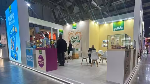 Stand de Galletas Gull&oacute;n en la Feria Tuttofood (Foto Galletas Gull&oacute;n)