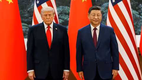 El presidente de EE.UU Donald Trump y el mandatario chino Xi Jinping en su viaje al pa&iacute;s asi&aacute;tico (Foto Casa Blanca)