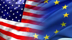 Banderas Estados Unidos Unión Europea
