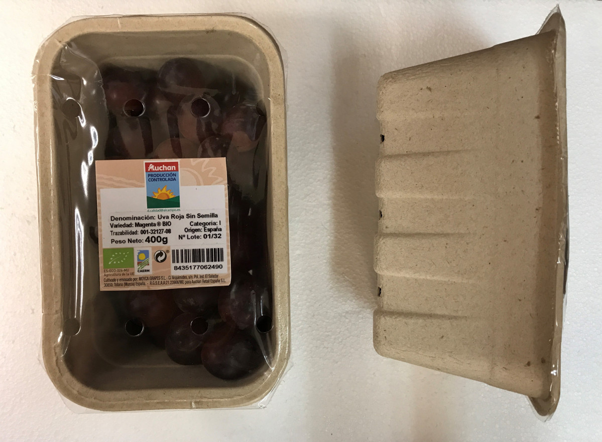 Uva roja sin pepitas ecológica (Foto Auchan)