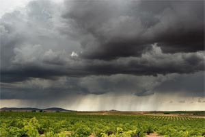 Lluvia Cielo Nublado paisaje (Foto Aemet)