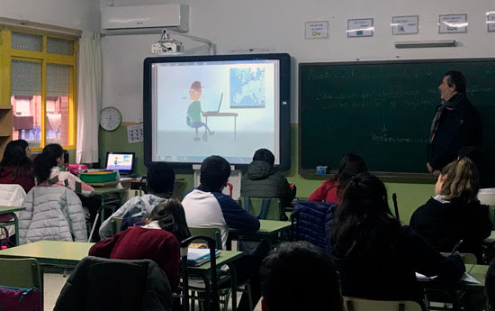 Momento de la actividad de UPA en uno de los colegios de la Regiu00f3n de Murcia (Foto UPA)