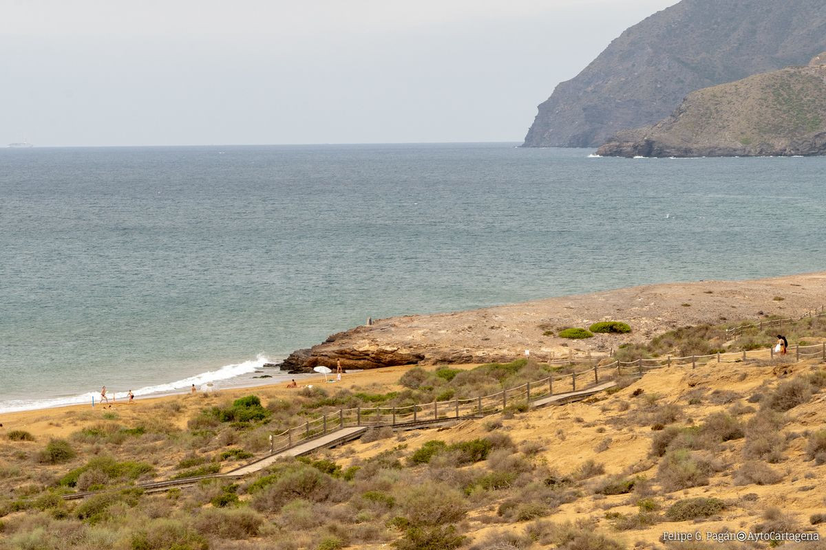Playa de Calblanque acceso pasarela (Foto Ayto Cartagena)