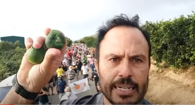 Protesta Cotonet Naranjos (Imagen Youtube Juan Vicente Palleter)