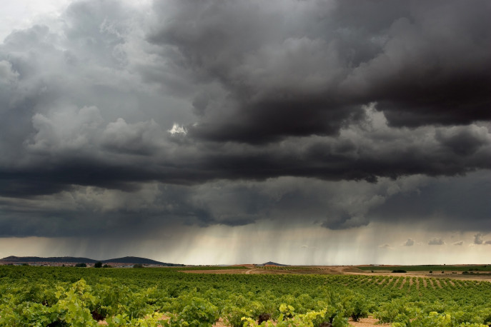 Chubasco tormenta lluvia en el campo (Foto MAPA)
