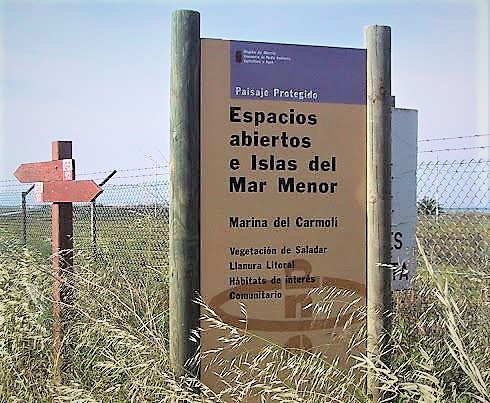 Cartel Denominación Marina El Carmolí (Foto JNavarro)