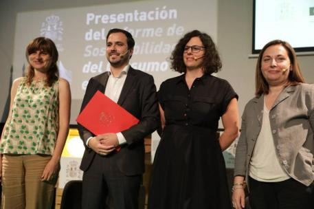 Garzón Presentación del informe Sostenibilidad del Consumo en España (Foto Mterio Consumo)