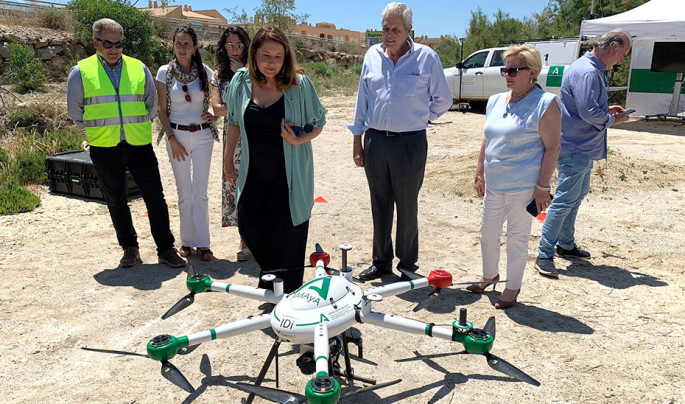 Crespo dron para restauración cauces (Foto Junta de Andalucía)