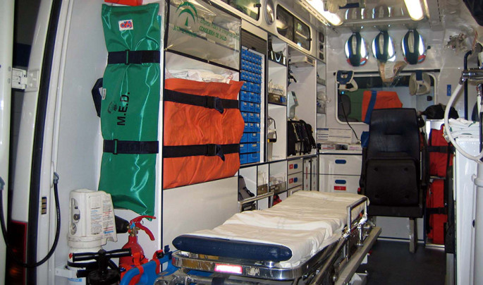 Interior de una ambulancia (Foto Junta de Andalucía)
