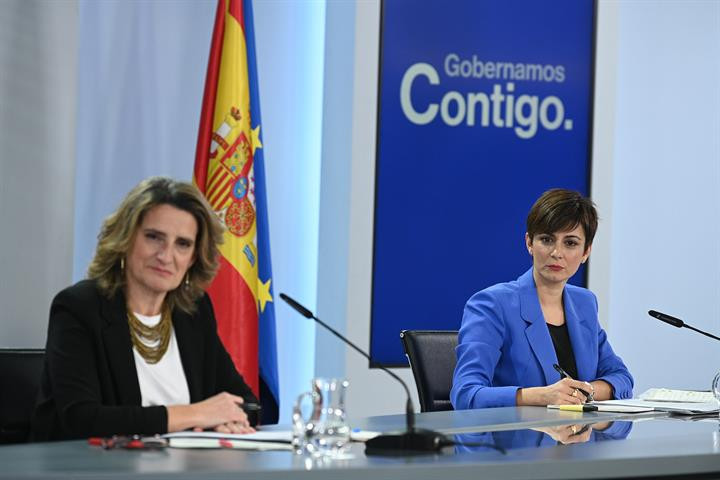 Ribera y portavoz RdP Consejo de Ministros (Foto La Moncloa)