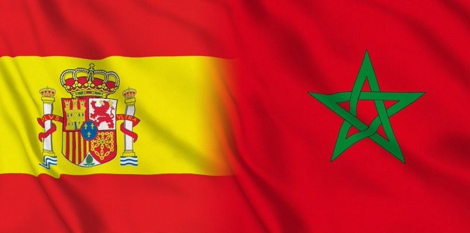 Banderas Espau00f1a y Marruecos (Foto embajada de Marruecos en Espau00f1aweb)