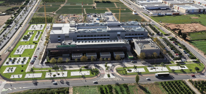 Vista aérea oficinas albalat (Foto Mercadona)