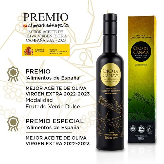 Aceite Oro de Cánava Premio Alimentos de España (Foto RRSS Aceites Oro de Cánava)