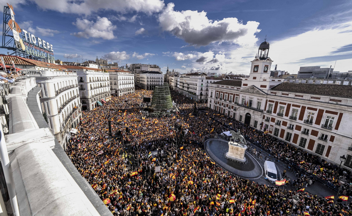 Concentraciu00f3n contra amnistu00eda Puerta del Sol Madrid 12 nov 2023 (Foto PP)