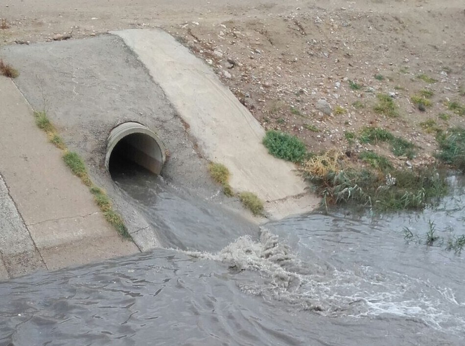 Vertido rambla Albujón EDAR Torre Pacheco (Foto Ciudadanos Cs)