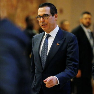 Steven Mnuchin secretario del Tesoro USA EE.UU (Foto TT Steven Mnuchin)